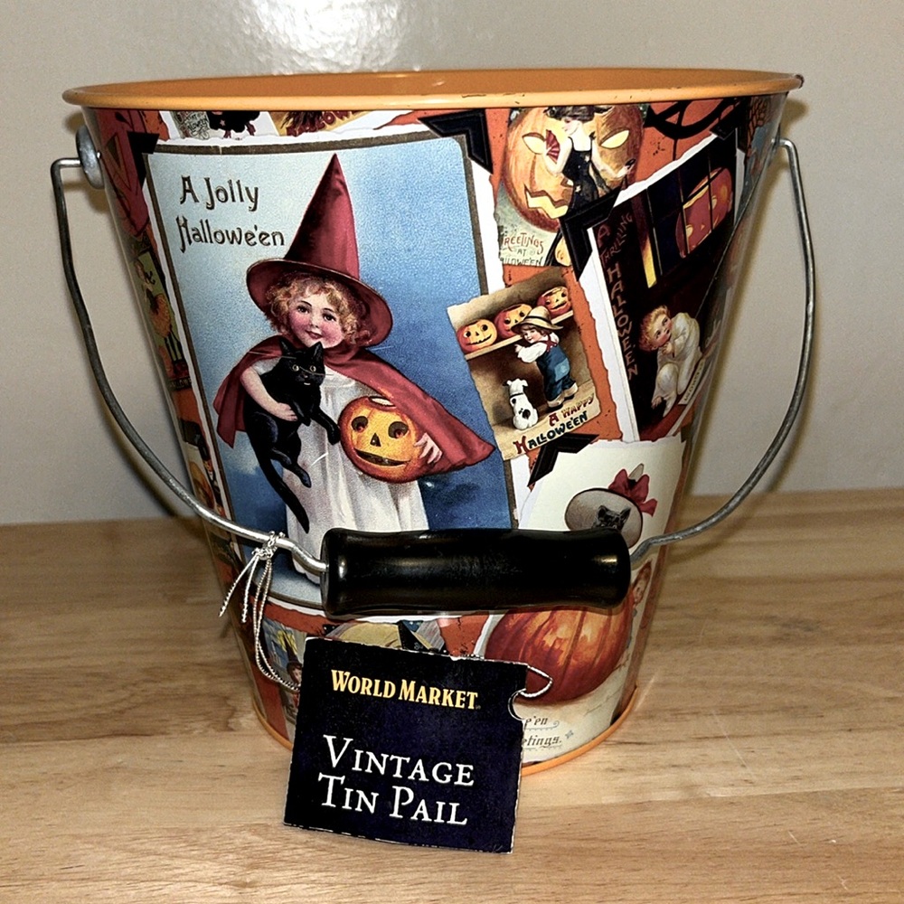 Cost plus world market vintage tin pail